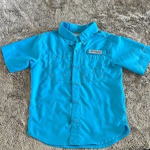 Columbia Blue Button Down Shirt Short Sleeve